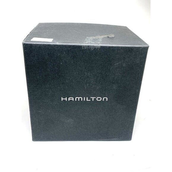 Hamilton Watch Presentation Black Cardboard Box Display Empty With Booklet - Picture 3 of 10